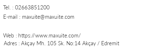 Maxuite Hotel n Home telefon numaralar, faks, e-mail, posta adresi ve iletiim bilgileri